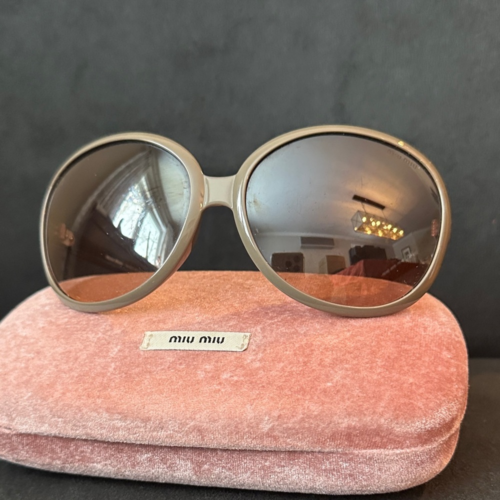 Miu Miu Black and Gray Women's Sunglasses